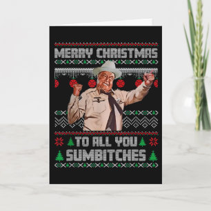 Frohe Weihnachten an alle hässlichen Pullover Styl Karte
