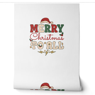 Frohe Weihnachten an alle Santa Hut Blitzsterne Tapete