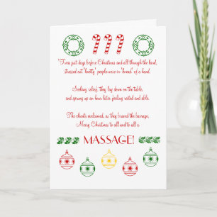 Frohe Weihnachten an alle und an alle eine MASSAGE