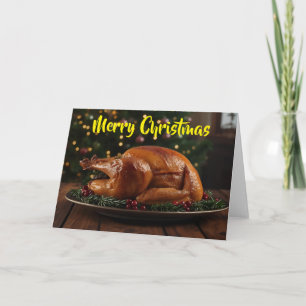 Frohe Weihnachten an die Fleischfresser. Karte