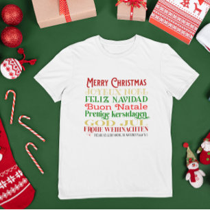 Frohe Weihnachten an die UN-Schrift T-Shirt