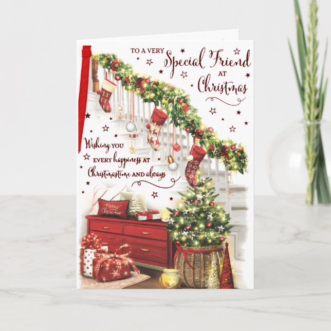 Frohe Weihnachten an einen sehr besonderen Freund  Karte (Vorderseite)