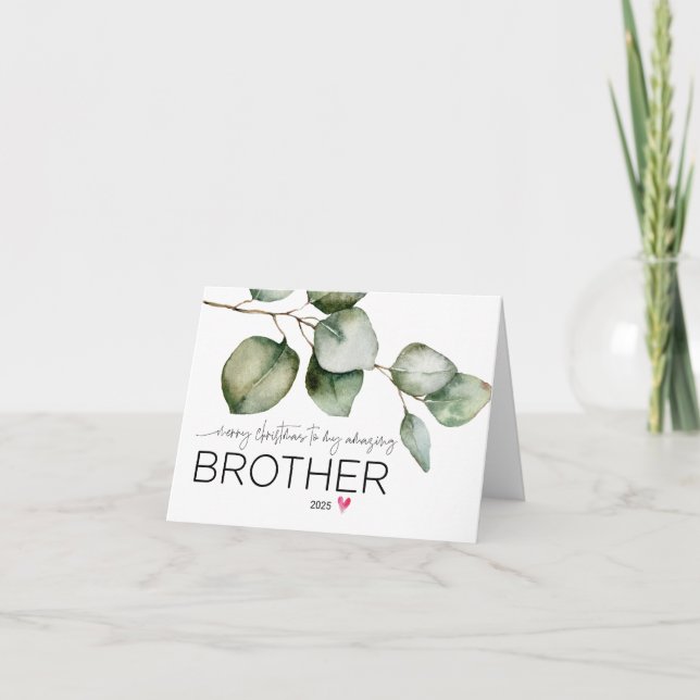 Frohe Weihnachten an meinen Bruder Niedliche Gesch Karte (Vorderseite)