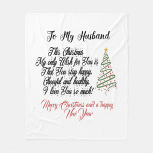 Frohe Weihnachten an meinen Ehemann Fleecedecke