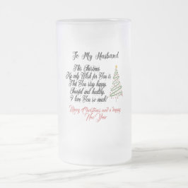 Frohe Weihnachten an meinen Ehemann Mattglas Bierglas