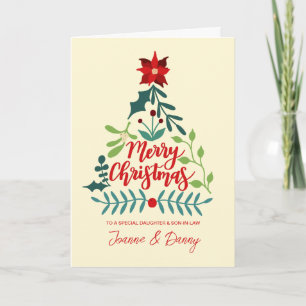 Frohe Weihnachten an Tochter und Schwiegersohn Karte