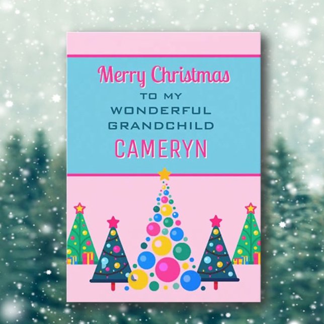 Frohe Weihnachten an wunderbare Grandchild-Karte (Von Creator hochgeladen)