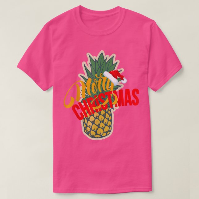 Frohe Weihnachten Ananas Erwachsene Weihnachten We T-Shirt (Design vorne)
