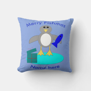 Frohe Weihnachten Angelpinguin Custom Pillow Kissen