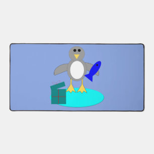 Frohe Weihnachten Angelpinguin Schreibtischunterlage