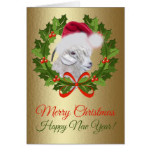 Frohe Weihnachten Angora Doe Ziegenmalerei