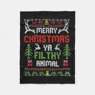 Frohe Weihnachten Animal Filthy Ya Fleecedecke