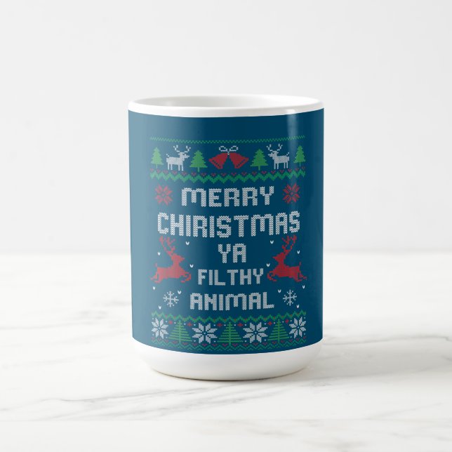 Frohe Weihnachten Animal Filthy Ya Great Kaffeetasse (Mittel)
