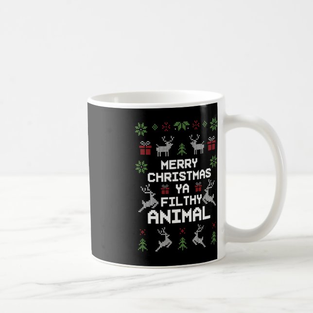 Frohe Weihnachten Animal Filthy Ya Kaffeetasse (Rechts)