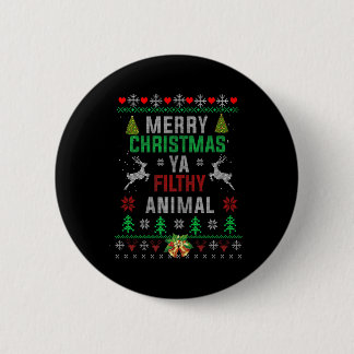 Frohe Weihnachten Animal Filthy Ya Shirt Funny Xma Button