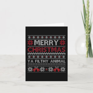 Frohe Weihnachten Animal Filthy Ya Ugly Style Xmas Karte