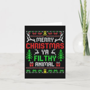 Frohe Weihnachten Animal Filthy Ya Xmas Pajama 2 Karte