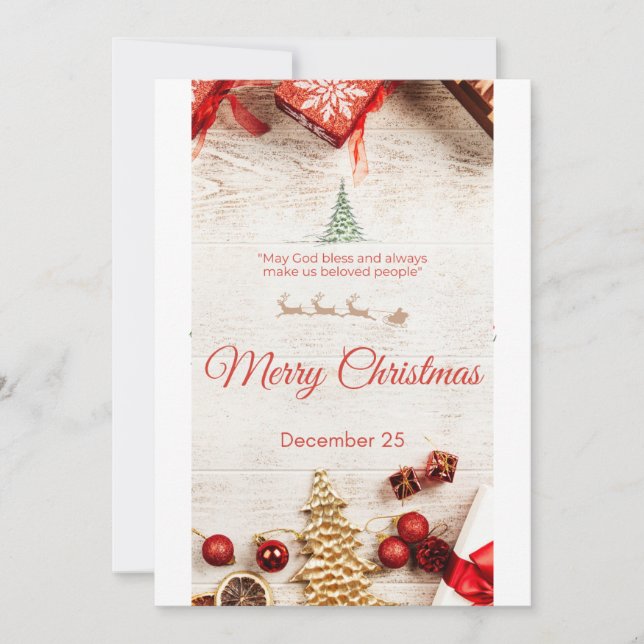 Frohe Weihnachten Ankündigung (Vorderseite)