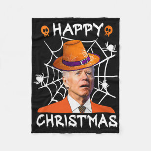 Frohe Weihnachten Anti Joe Biden Lustiger Hallowee Fleecedecke