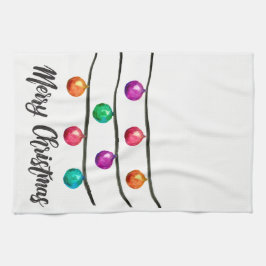 Frohe Weihnachten, Aquarellmauer Geschirrtuch