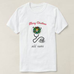 Frohe Weihnachten Arzt-Schätzung-Feiertags-Design T-Shirt
