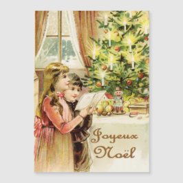 Frohe Weihnachten auf Französisch Magnetkarte