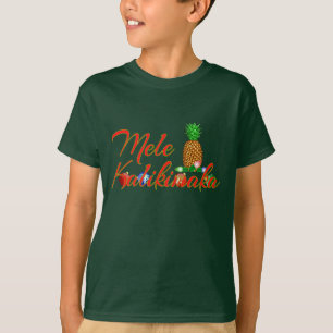 Frohe Weihnachten auf Hawaii Hawaiianische Ananas T-Shirt