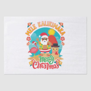 Frohe Weihnachten auf Hawaii mit Mele Kalikimaka Seidenpapier