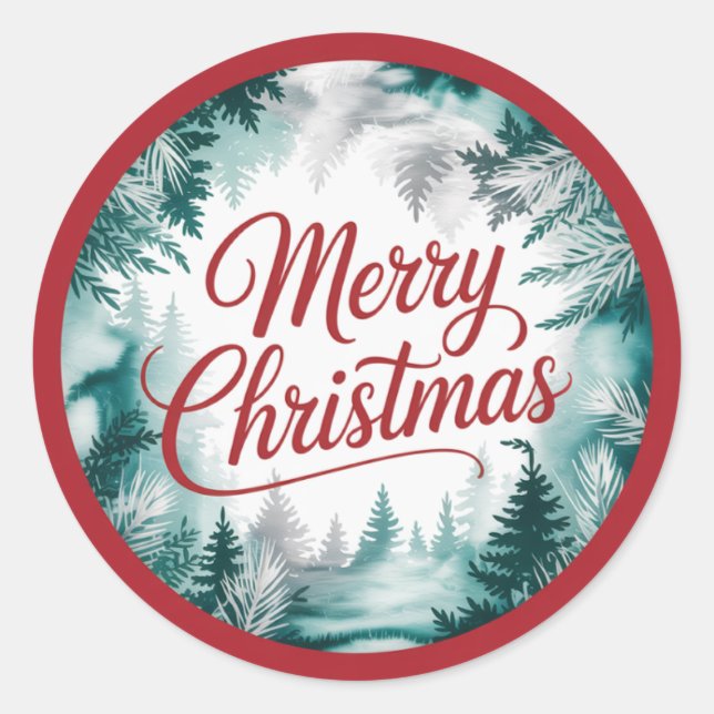 Frohe Weihnachten Aufkleber (Vorderseite)