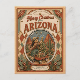 Frohe Weihnachten aus Arizona Vintage-Schneekugel