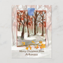 Frohe Weihnachten aus Arkansas Bäumen Winterschnee