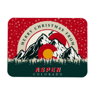 Frohe Weihnachten aus Aspen Colorado Souvenirs Magnet
