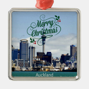 Frohe Weihnachten aus Auckland Ornament Aus Metall