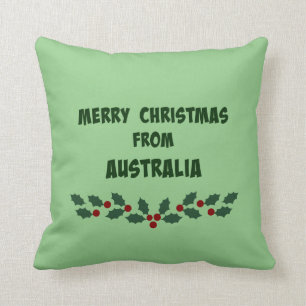 Frohe Weihnachten aus Australien Kissen