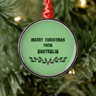 Frohe Weihnachten aus Australien Ornament Aus Metall