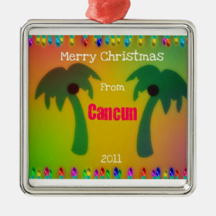Frohe Weihnachten aus Cancun 2011 Ornament Aus Metall