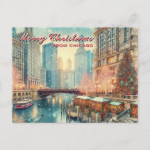 Frohe Weihnachten aus Chicago Weihnachten Weihnach