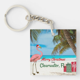 Frohe Weihnachten aus Clearwater, FL Schlüsselanhänger