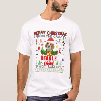 Frohe Weihnachten aus dem Crazy Beagle Vater jeder T-Shirt