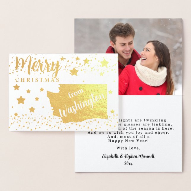 Frohe Weihnachten aus dem Foto des Washingtoner St Folienkarte (Anzeige)