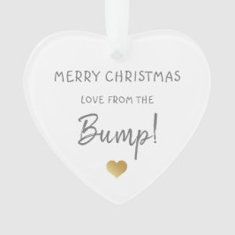 Frohe Weihnachten aus dem goldenen Babyherz Ornament