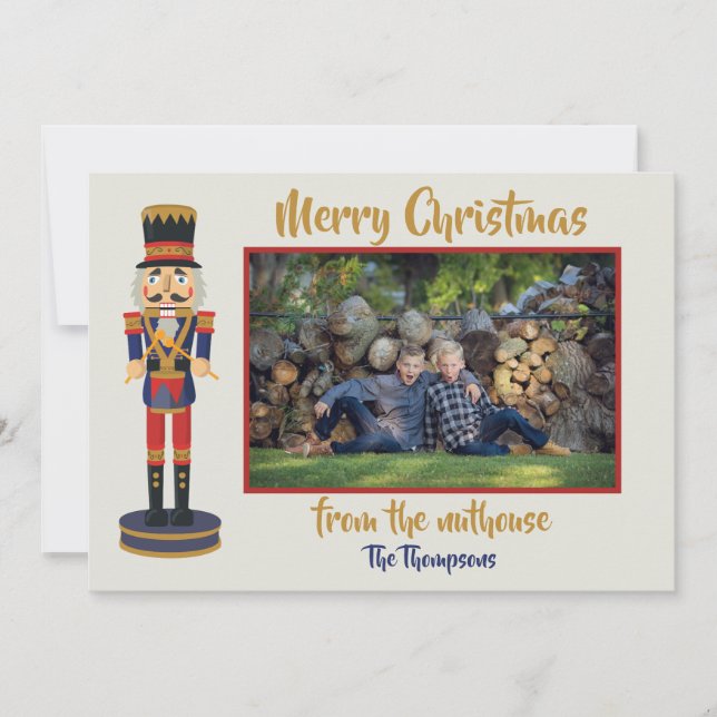 Frohe Weihnachten aus dem Nackthaus lustige Nutcra (Vorderseite)