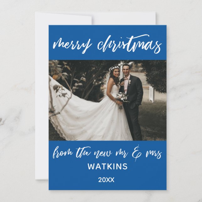 Frohe Weihnachten aus dem neuen Mr. & Mrs. Foto, B (Vorderseite)