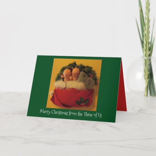 Frohe Weihnachten aus den Drei von uns (Vorderseite)