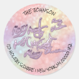 Frohe Weihnachten aus der UAWG Rücksendeadresse Na Runder Aufkleber