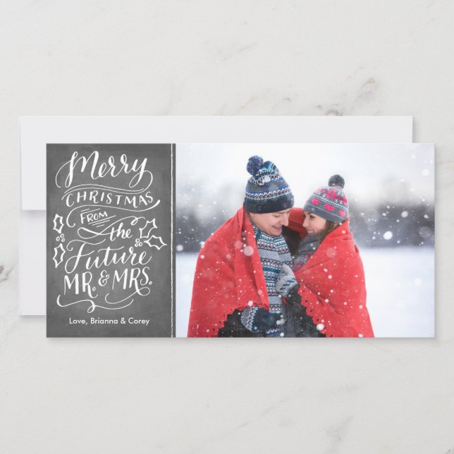 Frohe Weihnachten aus der Zukunft Mr. und Mrs. (Vorderseite)