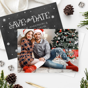 Frohe Weihnachten aus der Zukunft Mr. und Mrs. Fot Save The Date