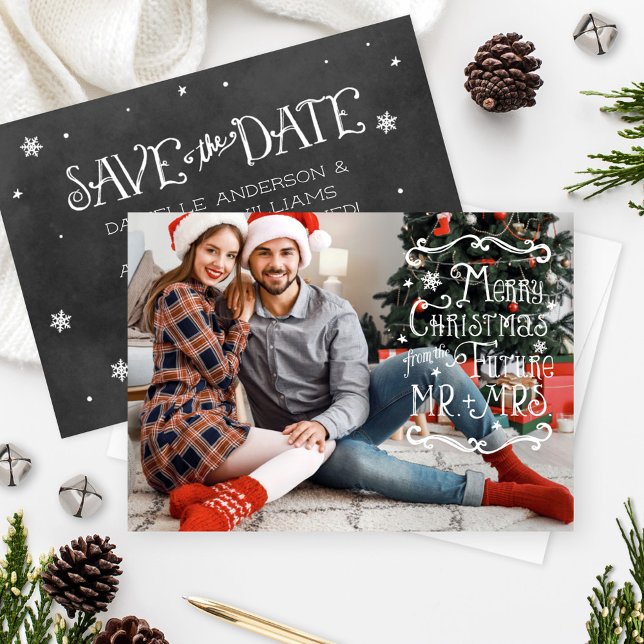Frohe Weihnachten aus der Zukunft Mr. und Mrs. Fot Save The Date (Von Creator hochgeladen)