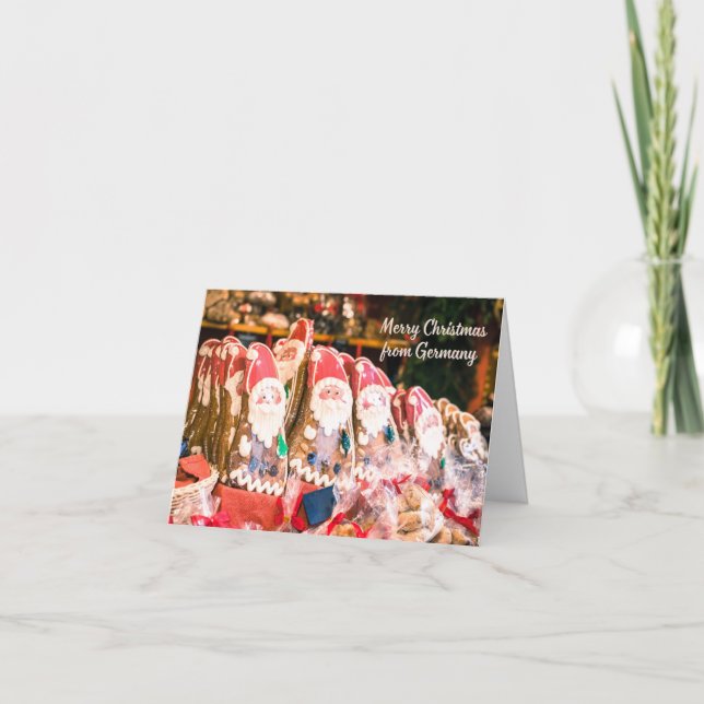 Frohe Weihnachten aus Deutschland - deutsche Cooki Karte (Vorderseite)