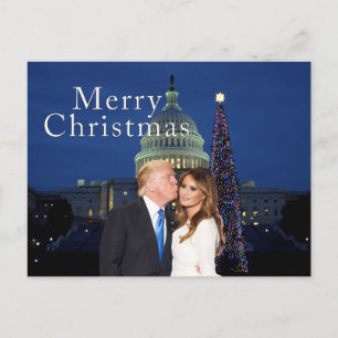 Frohe Weihnachten aus Donald und Melania Postkarte